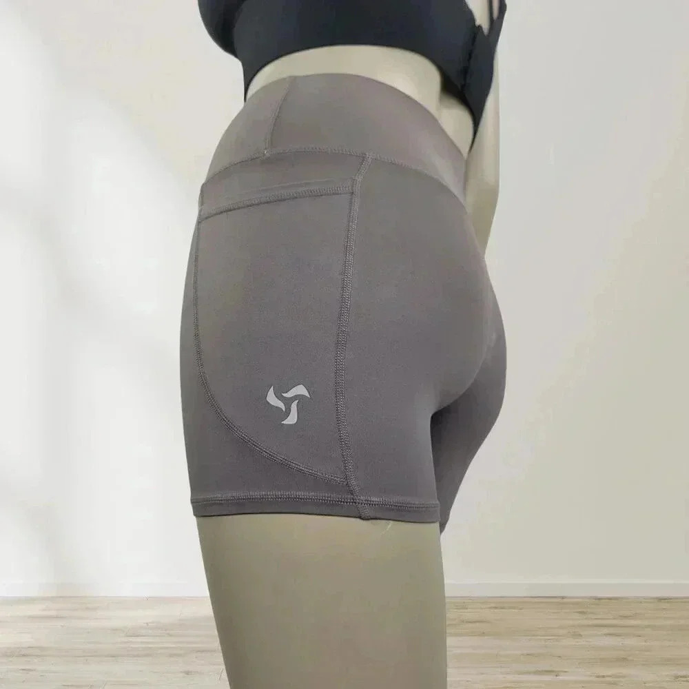 Pedigree eMPWR Women High-Waist Workout Shorts | Dual Pockets | No Front Seam
